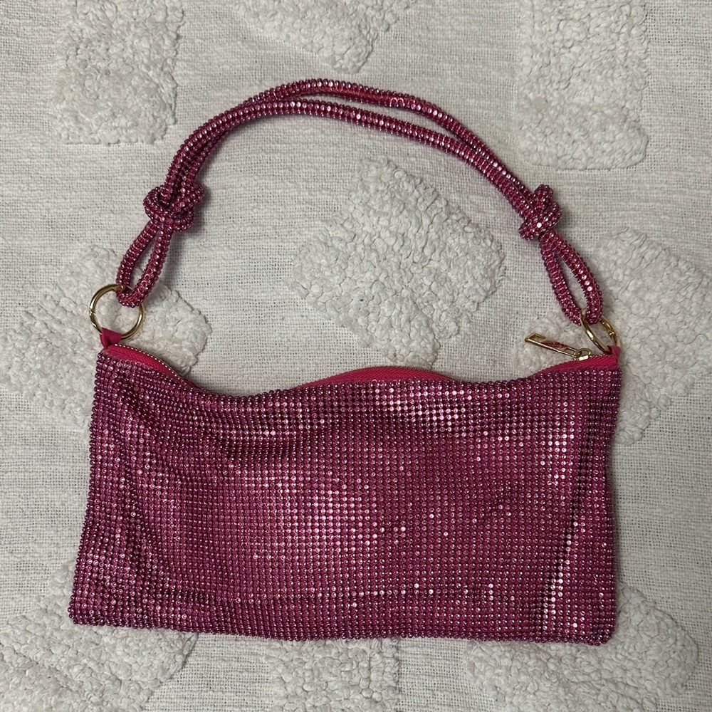 Pink Rhinestone Women's Bag